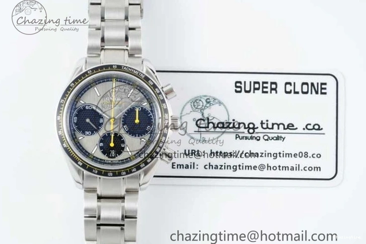 0215 Speedmaster Racing Master SS HKF Best Edition Gray Black Dial on SS Bracelet A Sustainable 7805